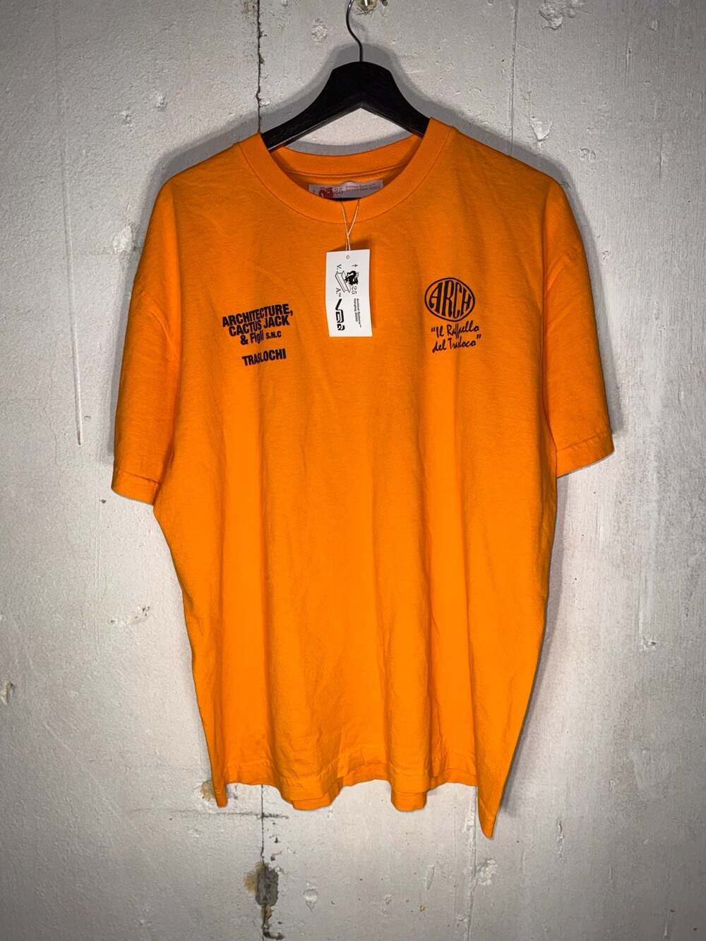 Virgil Abloh Cactus Jack X Architecture Traslochi T-Shirt Orange Xl